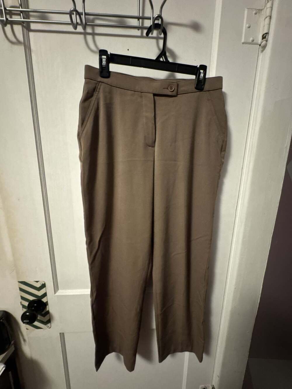 Investments Women Brown High Waisted Straight Leg Trousers Size 10S